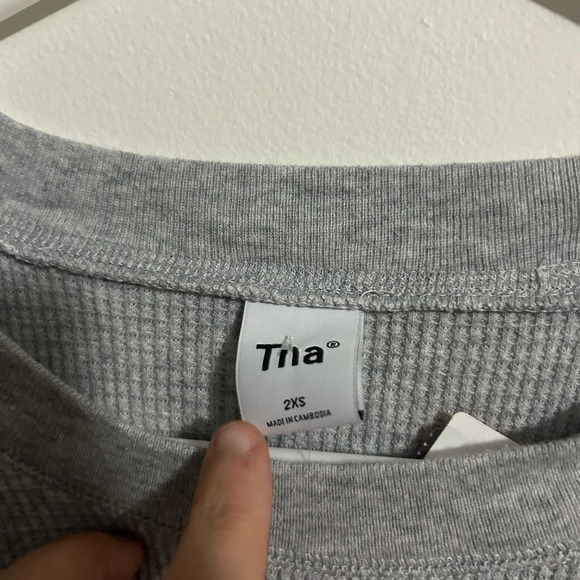 TNA Waffle Raglan  Long Sleeve Top - Picture 4 of 4